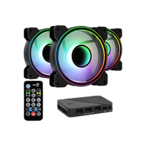 Aerocool Mirage 12 Pro 3-in-1 Pack ARGB Computer Fan with Hub & Remote
