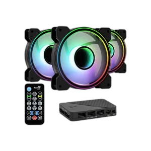 Aerocool Mirage 12 Pro 3-in-1 Pack ARGB Computer Fan with Hub & Remote
