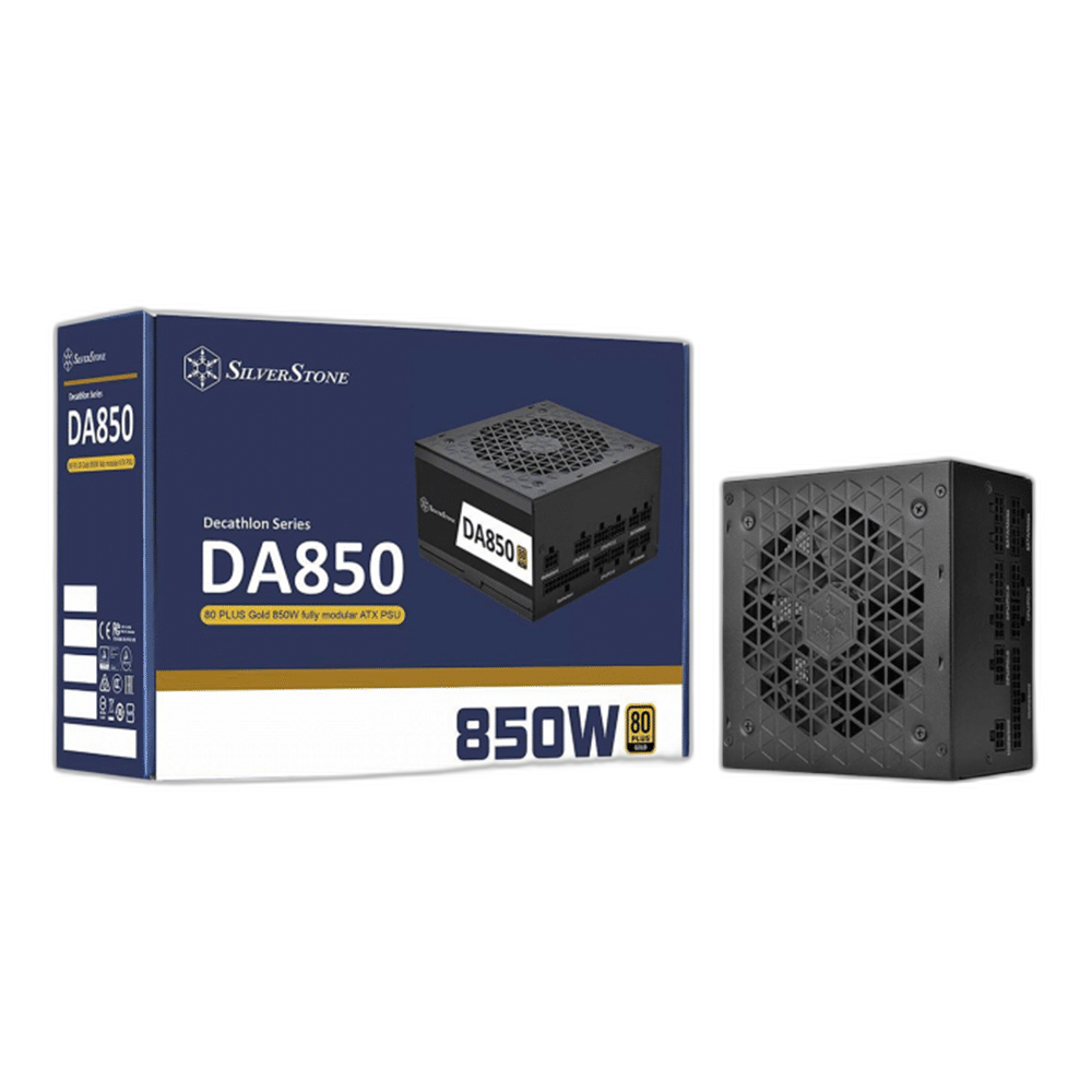 Silver Stone Decathlon DA850 80PLUS Gold 850W ATX Power Supply - Black