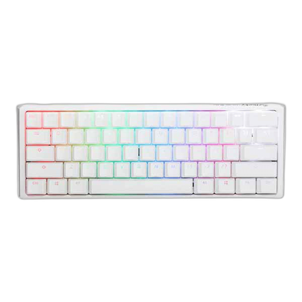 Ducky One 3 Mini Blue Switch RGB Hot-Swap Mechanical Keyboard, Aura White & Black