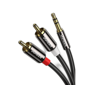 UGREEN RCA Audio Cable, 2RCA to 3.5mm Jack Stereo Splitter, 1M