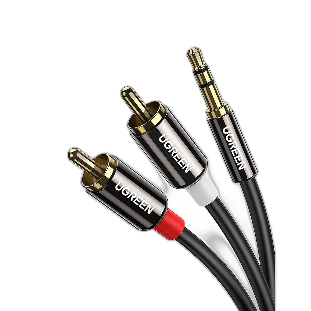 UGREEN RCA Audio Cable, 2RCA to 3.5mm Jack Stereo Splitter, 1M