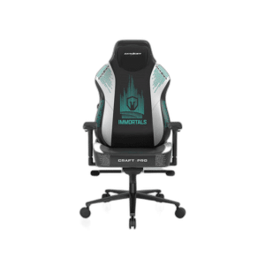 DXRacer Craft Pro Immortals Gaming Chair Ergonomic Support, Black/White