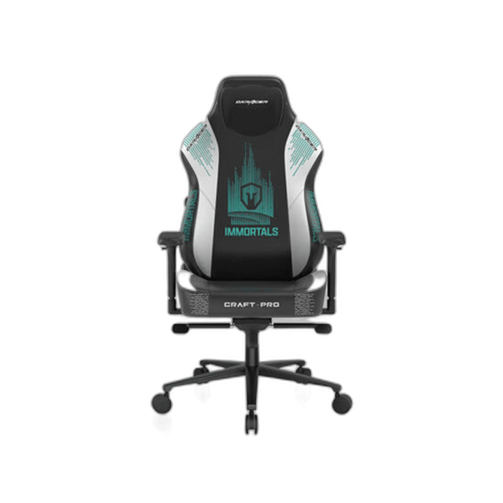 DXRacer Craft Pro Immortals Gaming Chair Ergonomic Support, Black/White