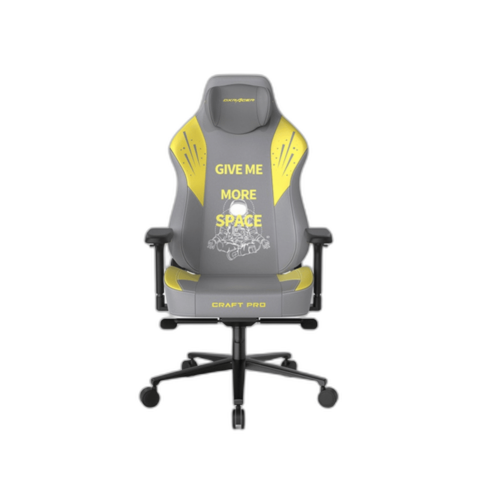 DXRacer Craft Pro Give Me More Space Gaming Chair - Grey/Yellow