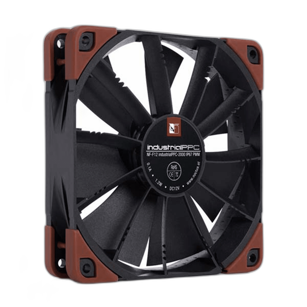 Noctua NF-F12 Industrial PPC-2000 IP67 PWM Fan, 120mm - Black