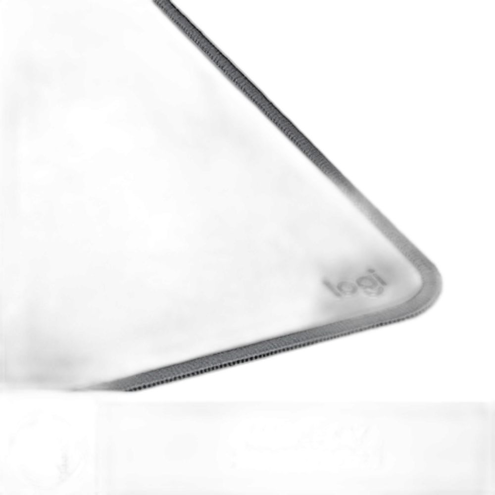Logitech Studio Series Desk Mat Mid Grey, stitched edge detail