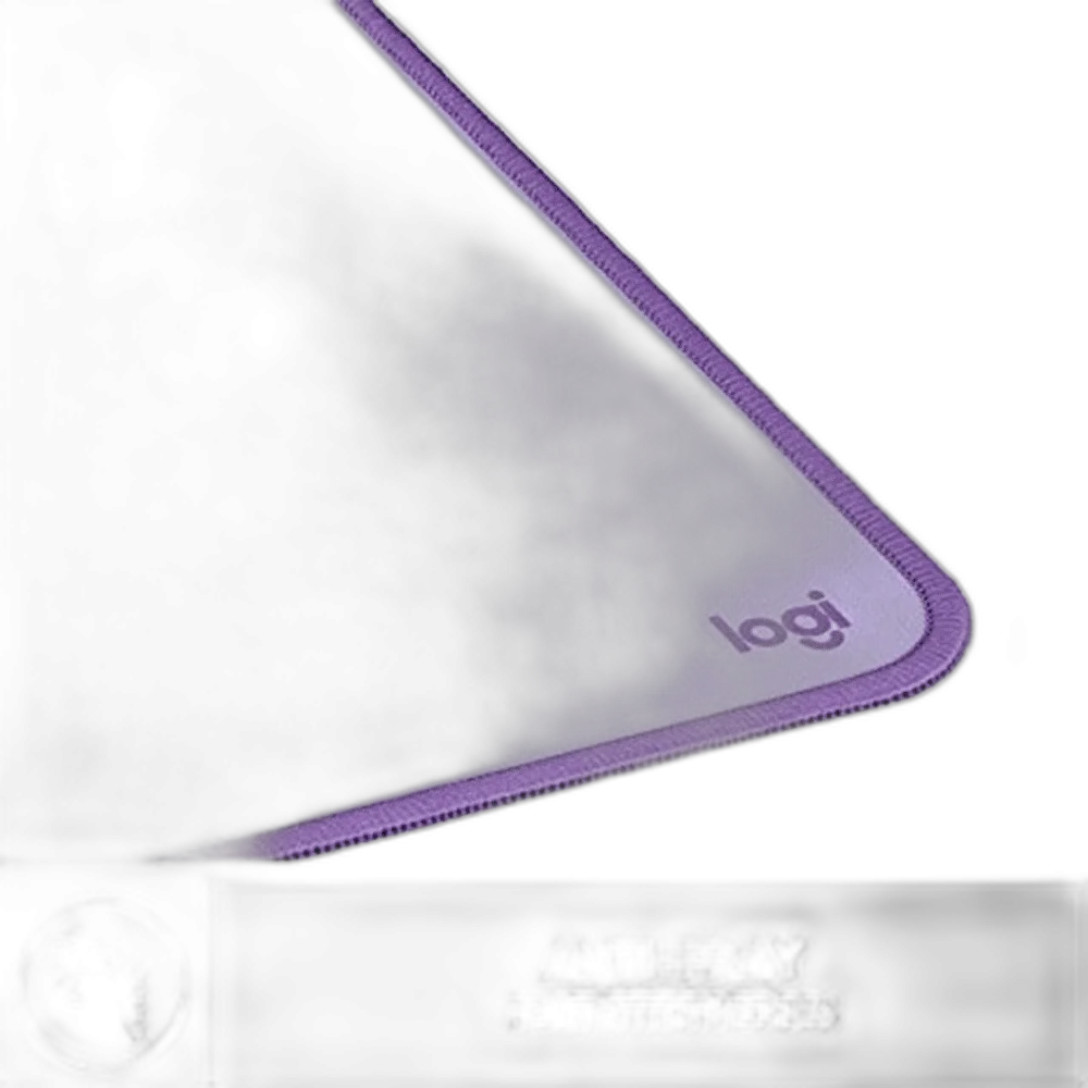 Logitech Studio Series Desk Mat Lavender, stitched edge detail