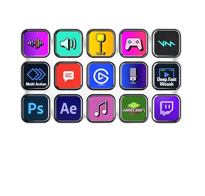 Elgato Stream Deck MK.2 White key icon examples