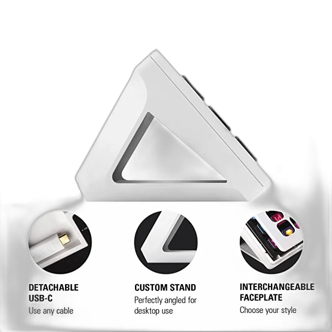 Elgato Stream Deck MK.2 White stand and detachable cable illustration