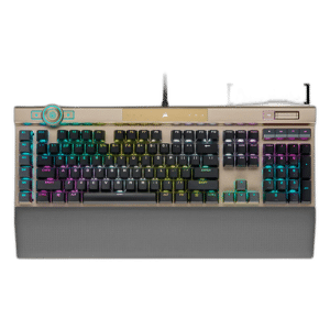 Corsair K100 RGB Full Size Gaming Keyboard, Gold