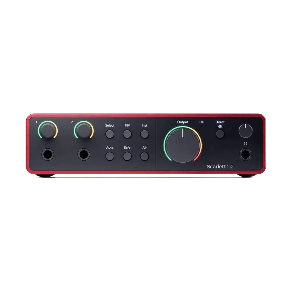 Focusrite Scarlett 2i2 4th Gen USB Audio Interface, 120dB Dynamic Range