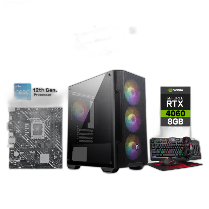 RTX 4060 Gaming PC, Intel i5-12400F
