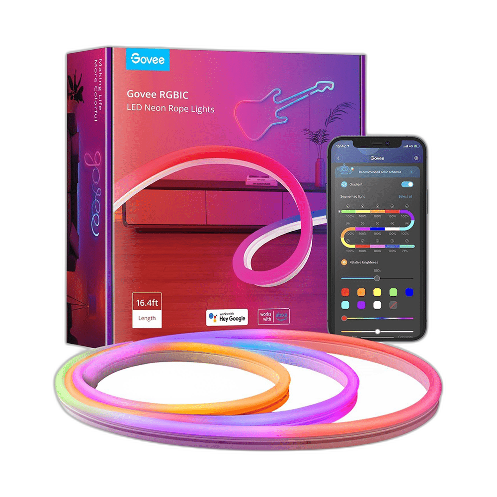 Govee RGBIC LED Neon Rope Lights, 5m for Colorful Displays