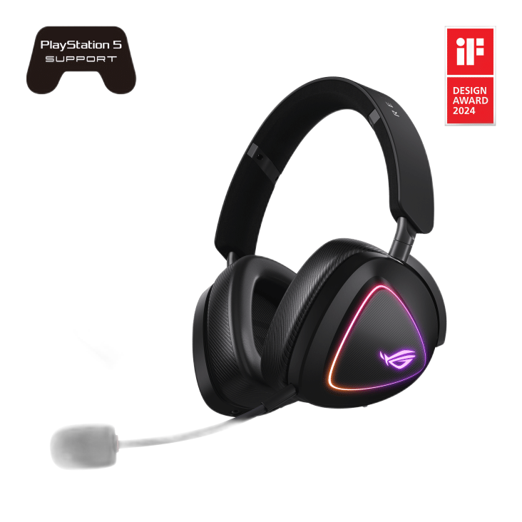 ASUS ROG Delta II Black Wireless Gaming Headset, 50mm Drivers