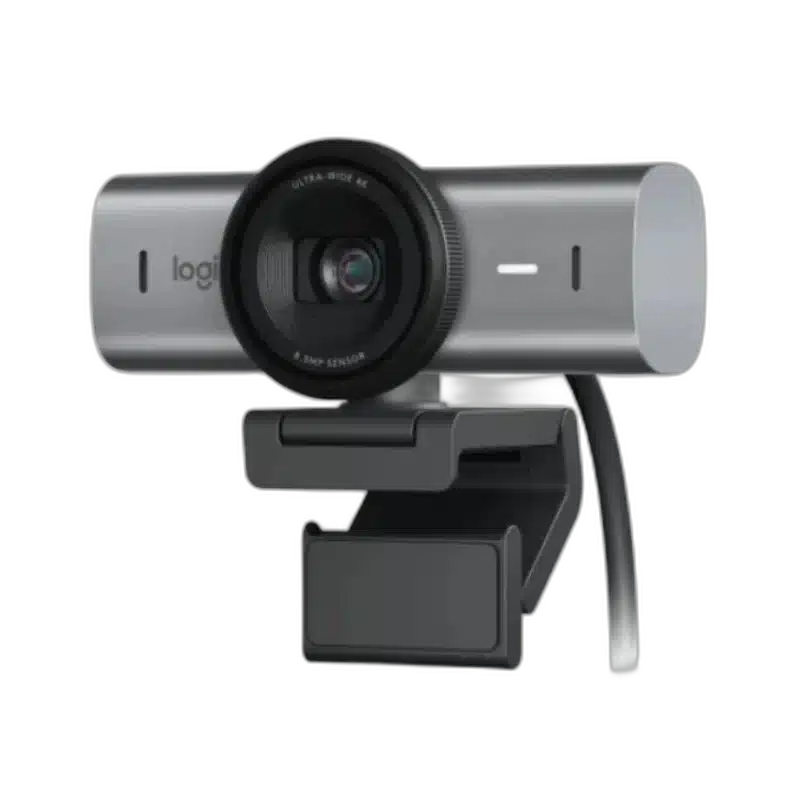 Logitech MX BRIO 4K Ultra HD Webcam, Dual Mics & Auto Light Correction