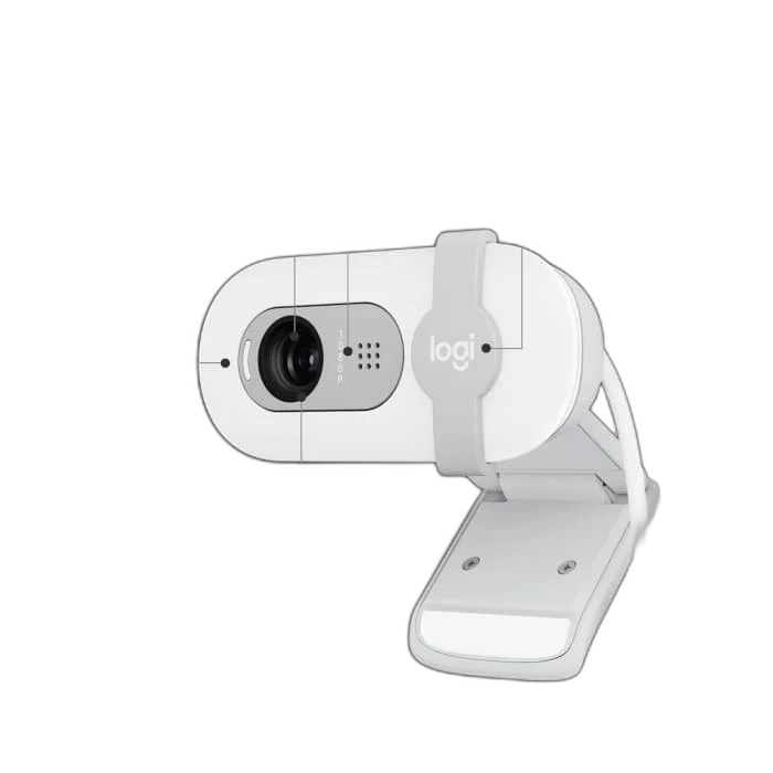 Logitech Brio 100 white angled mount