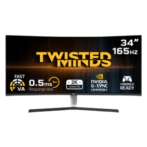 Twisted Minds 34 inch WQHD 165Hz Curved Gaming Monitor