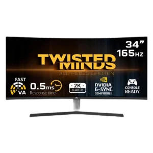 Twisted Minds 34 inch WQHD 165Hz Curved Gaming Monitor