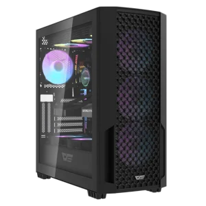 Dark Flash DF2100 ATX Case, Black, 4x ARGB Fans