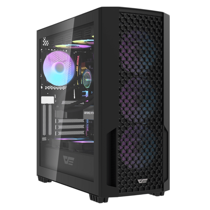 Dark Flash DF2100 ATX Case, Black, 4x ARGB Fans