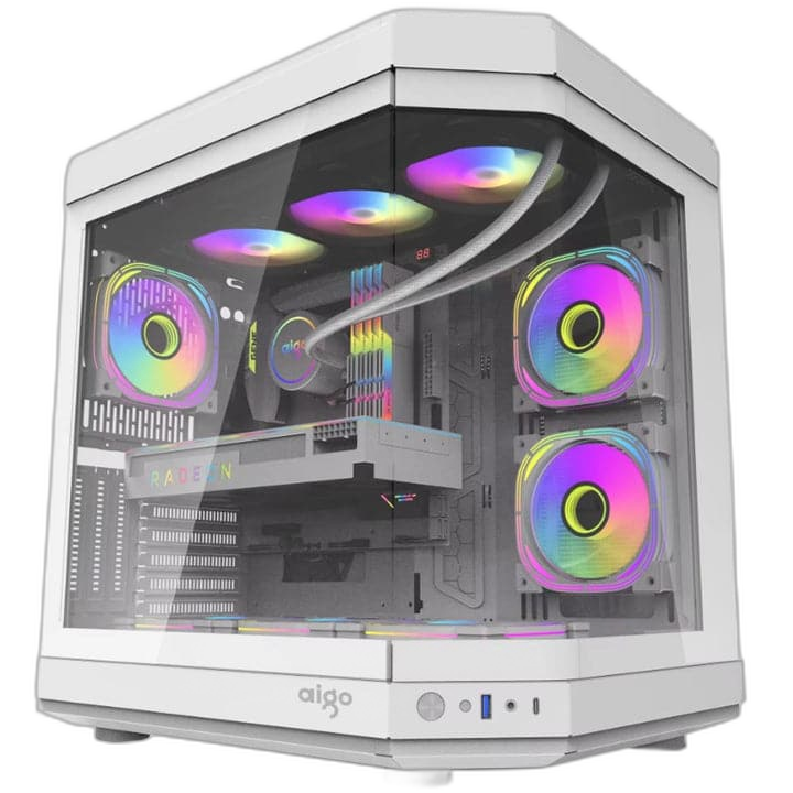 Dark Flash ARC2 Mini Gaming Case, Mid-Tower, Tempered Glass, White