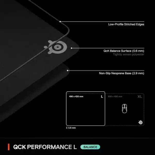 SteelSeries QcK Performance Control Gaming Mouse Pad – Large - AX Store Kuwait - 3