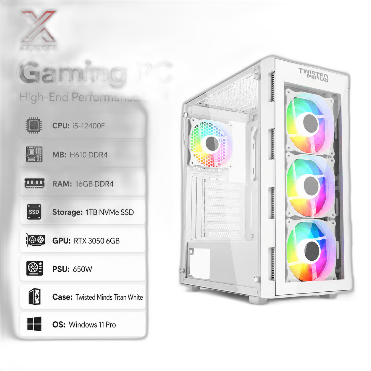 i5-12400F Gaming PC, RTX 3050 6GB