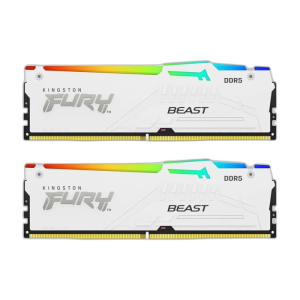 Kingston Fury Beast RGB 32GB (2x16GB) DDR5 6000MT/s CL36 Memory Kit - White