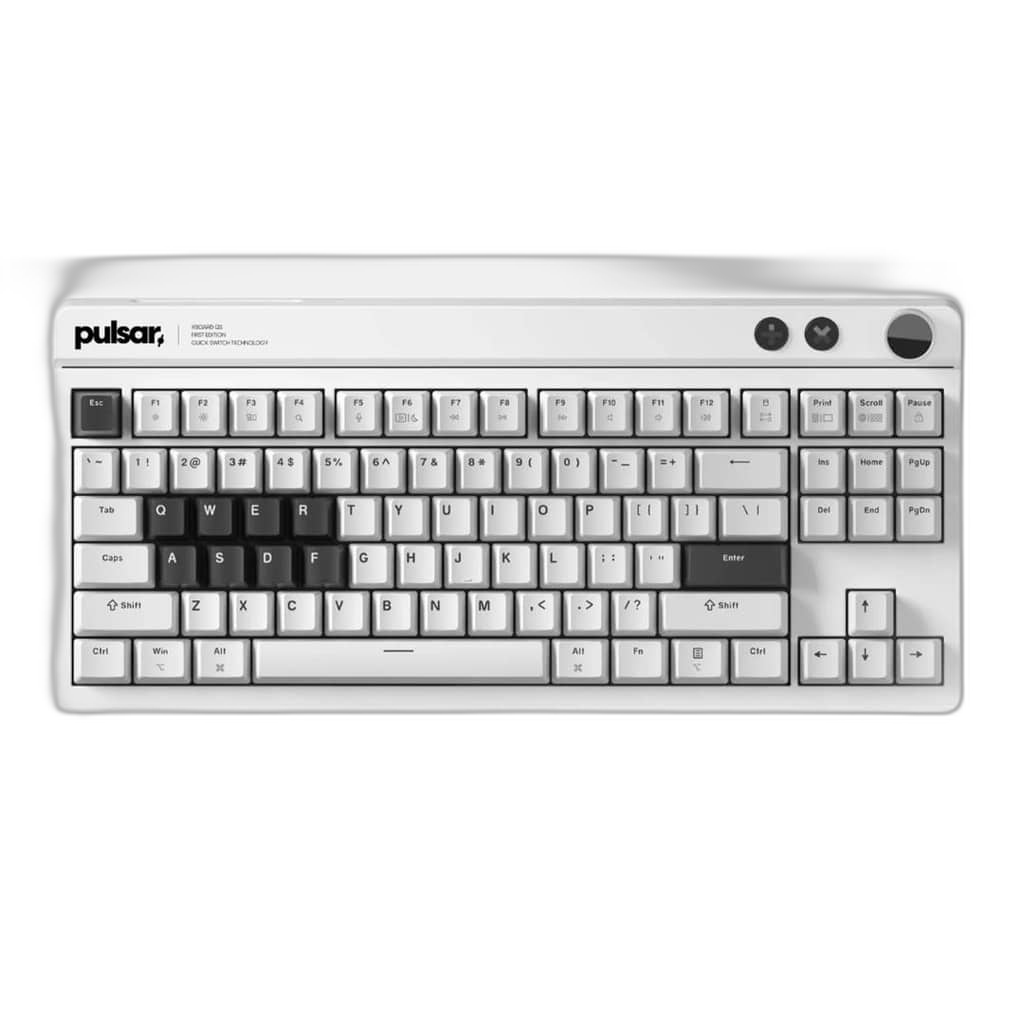 Pulsar Xboard QS White Aluminum Case Wired Gaming Keyboard