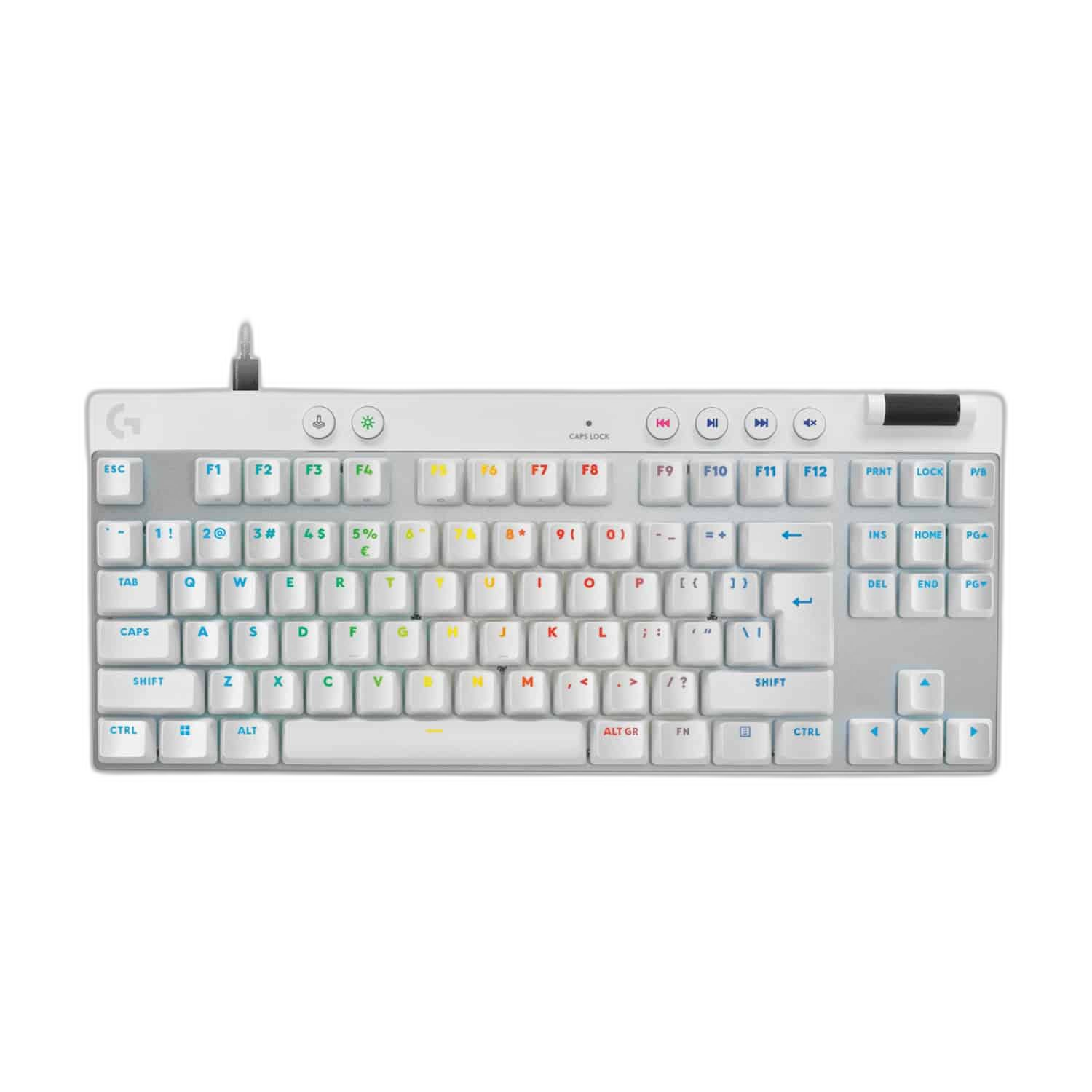 Logitech Pro X TKL Rapid Trigger Mechanical Keyboard, White