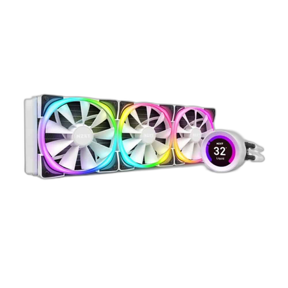 NZXT Kraken Z73 RGB 360mm Liquid Cooler, LCD Display, White