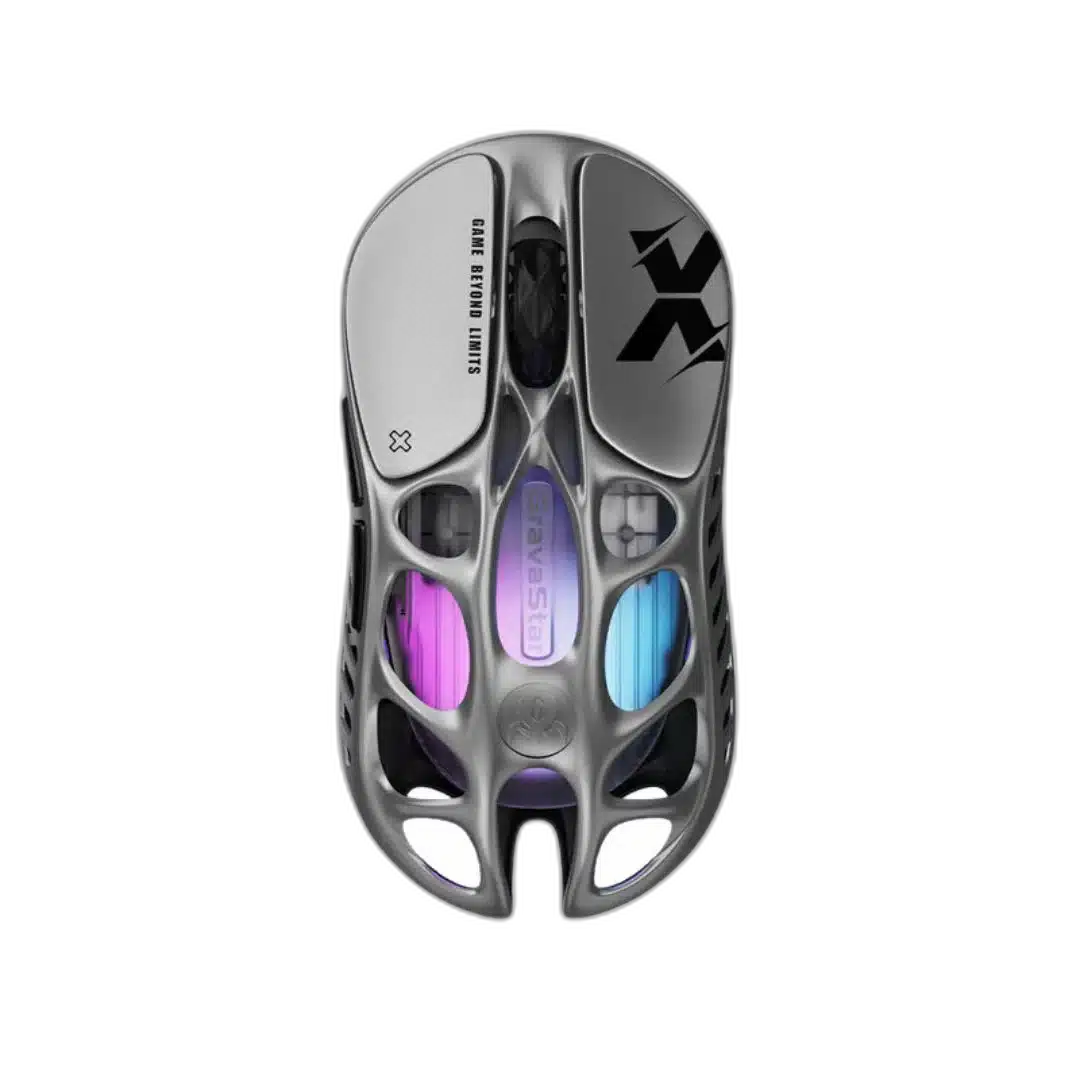 GravaStar Mercury X Interstellar Silver Wireless Gaming Mouse, 79g