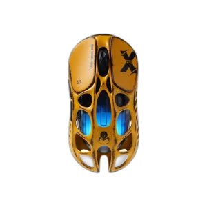 GravaStar Mercury X Battle-Worn Yellow Wireless Gaming Mouse, 49g