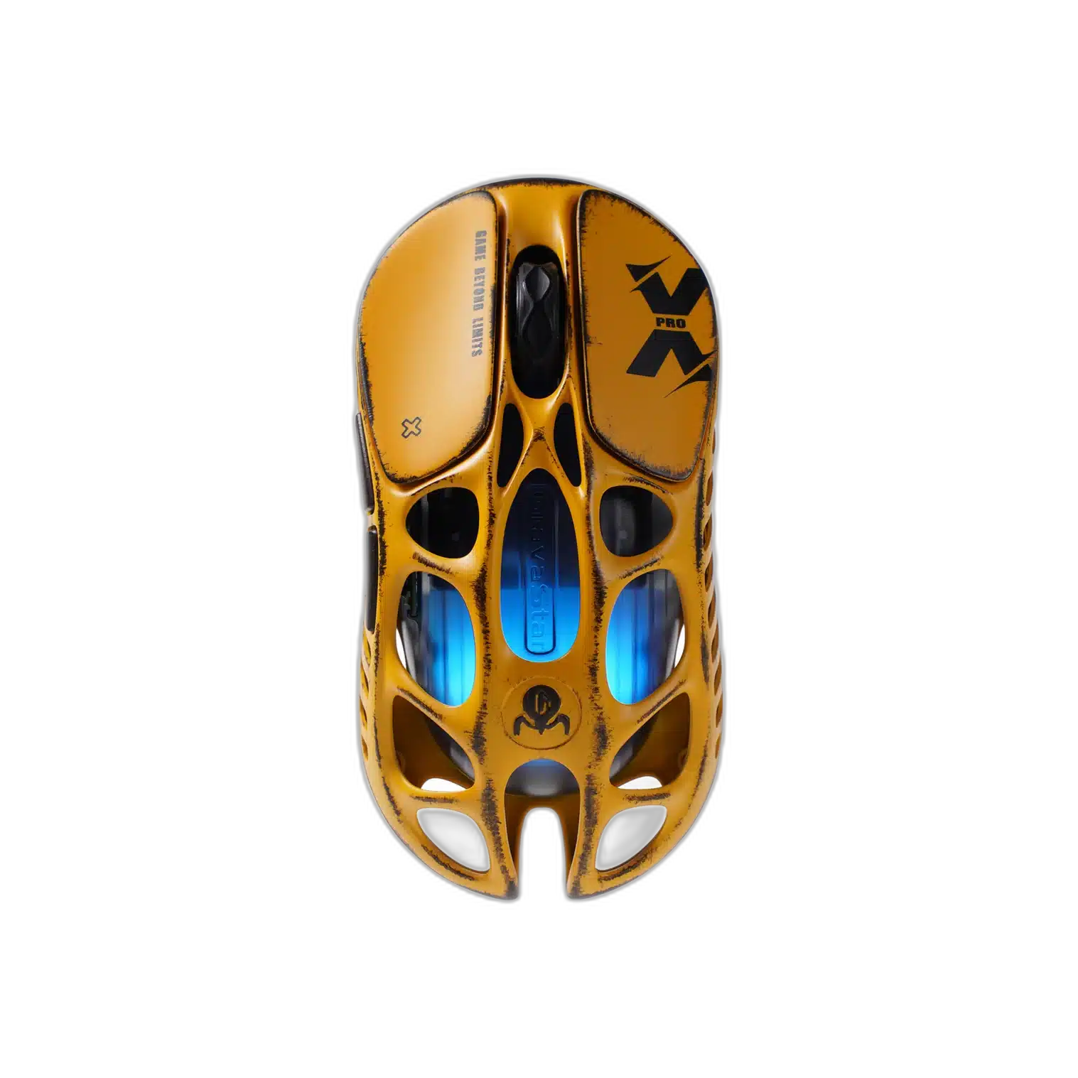 GravaStar Mercury X Pro Battle Worn Yellow Wireless Gaming Mouse, 75g
