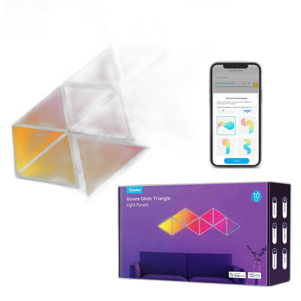 Govee Glide Tri-angle Light Panels 10PCS Customizable Design
