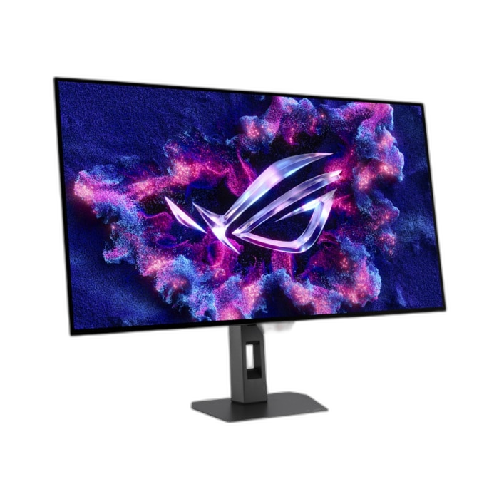 ASUS ROG Strix OLED XG32UCWMG gaming monitor angled front view