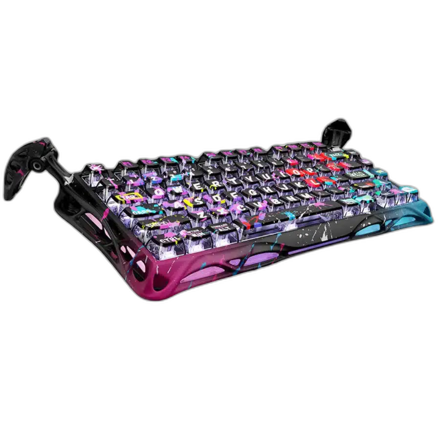 GravaStar Mercury V75 Pro 75% Hall Effect Gaming Keyboard, Neon Graffiti