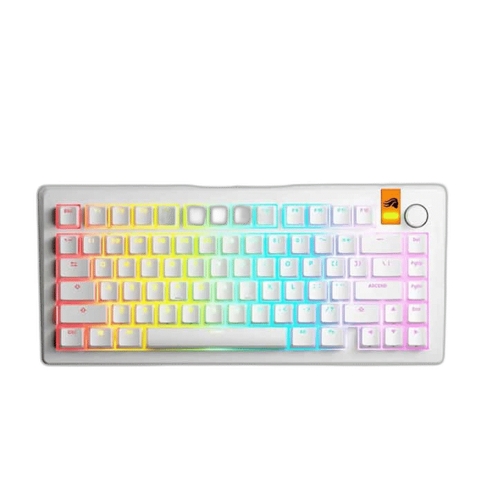 Glorious GMMK 3 HE 75% Mechanical Keyboard, Fox HE Switches, White