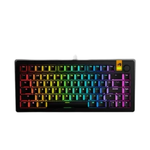 Glorious GMMK3 75% Wired Mechanical Keyboard, Fox Switches, Black