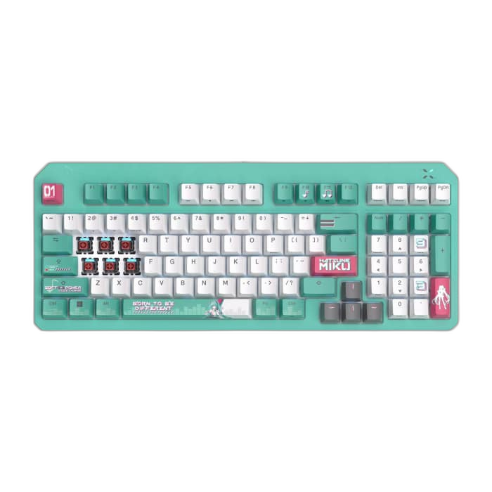 Asus TUF Gaming X Hatsune Miku Edition K3 Gen II Wired Gaming Keyboard, Green