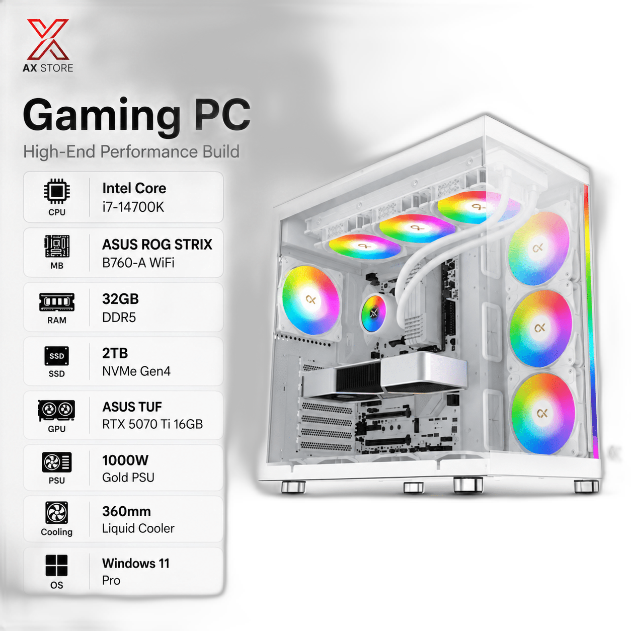 Gaming PC i7-14700K, RTX 5070 Ti