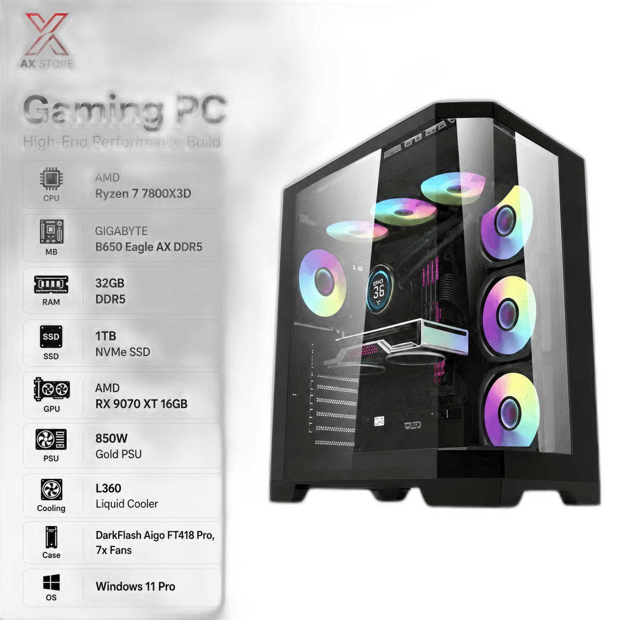 Gaming PC, Ryzen 7 7800X3D