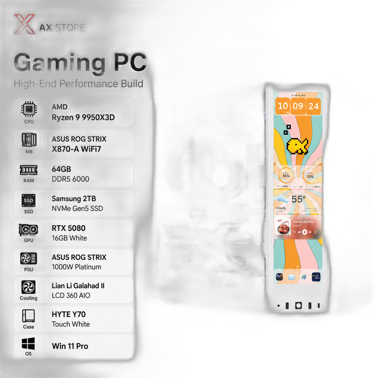 Ryzen 9 9950X3D Gaming PC, RTX 5080