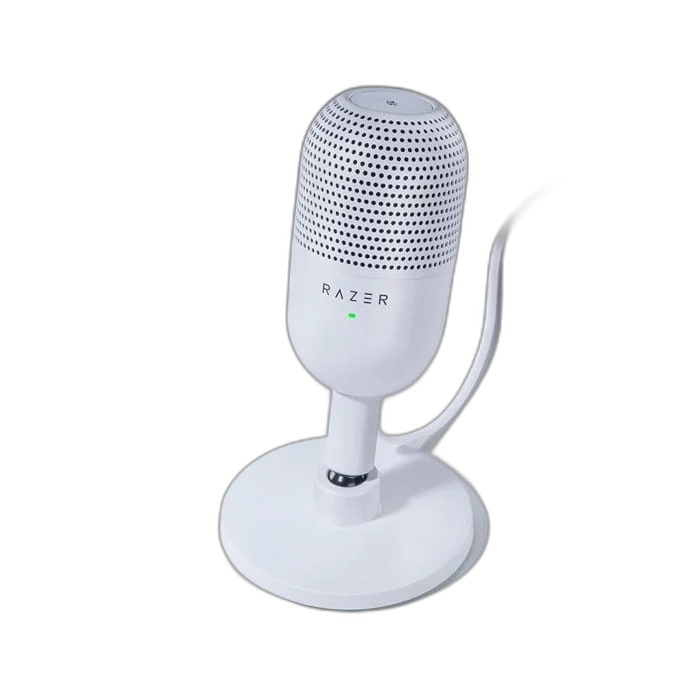 Razer Seiren V3 Mini White tilted stand detail