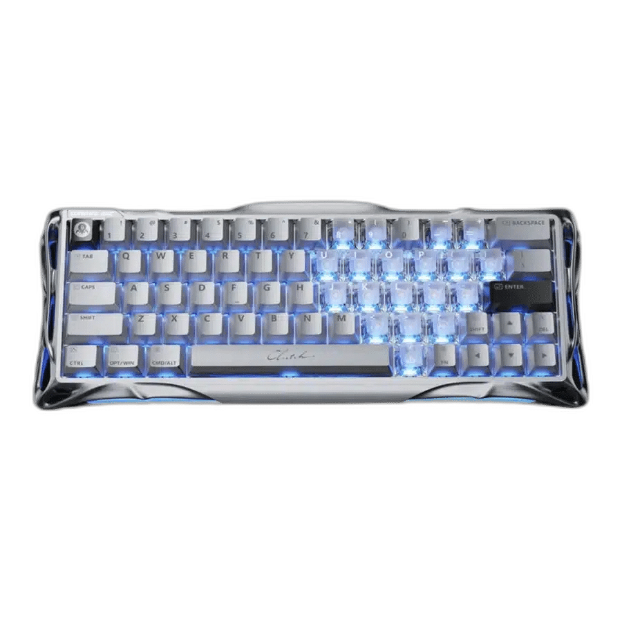 GravaStar Mercury V60 Pro Chrome Silver Gaming Keyboard