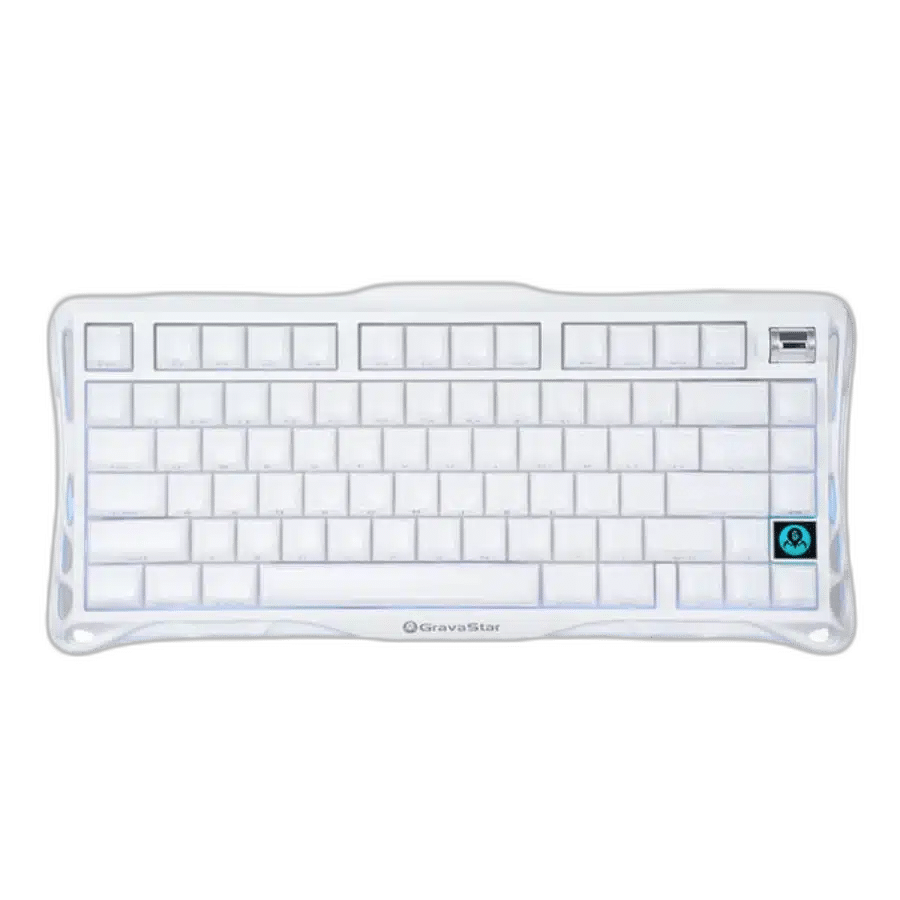GravaStar Mercury K1 75% Wireless Gaming Keyboard - White
