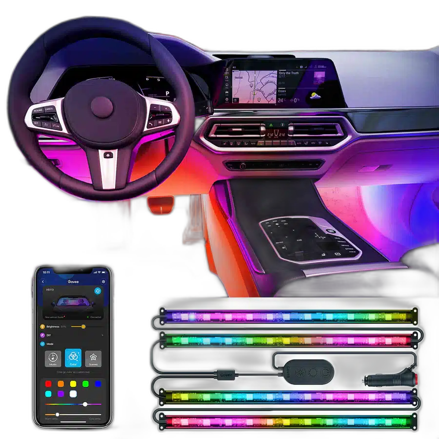 Govee H7090 RGBIC Interior Car Lights - Smart LED Kit for Vehicles