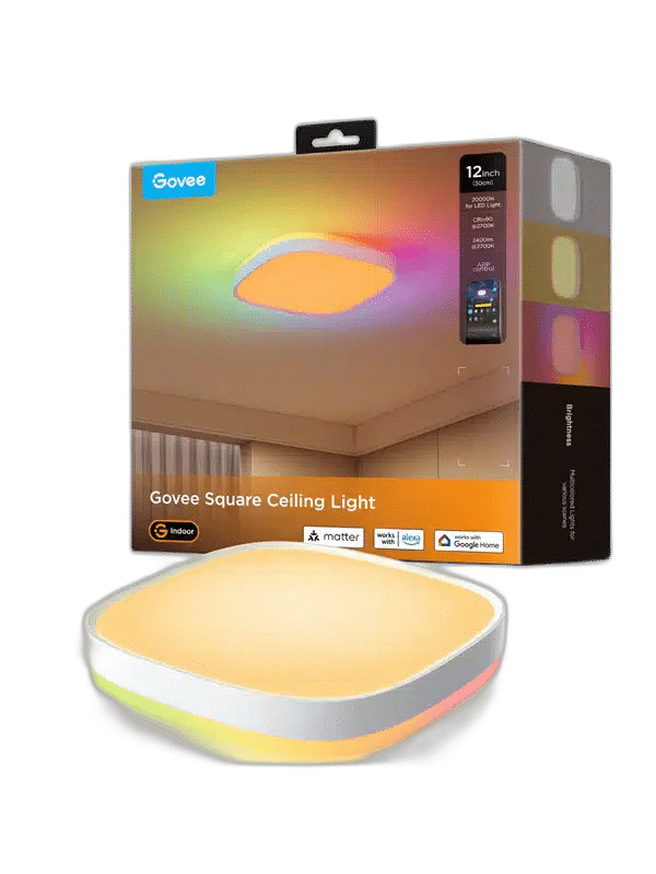 Govee H80A4 RGBWW + RGBIC Smart Square Ceiling Light - 30cm