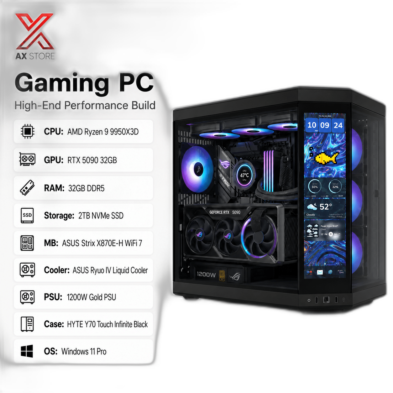 RTX 5090 Gaming PC, Ryzen 9-9950X3D